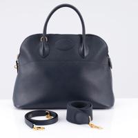 Hermes BOLIDE 35 Dark Blue Leather Handbag - Sold for $2,560 on 05-17-2026 (Lot 602).jpg